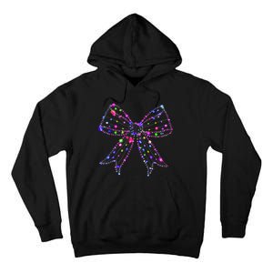 Christmas Light Coquette Bow Christmas Season Tall Hoodie