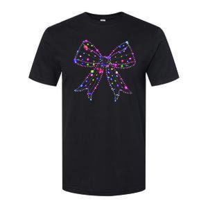 Christmas Light Coquette Bow Christmas Season Softstyle CVC T-Shirt