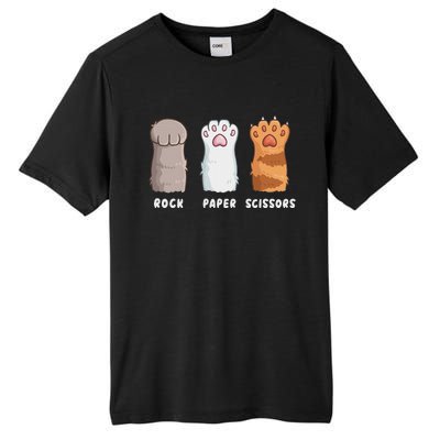 Cat Lover Cat Owner Funny Cat Rock Paper Scissors Tall Fusion ChromaSoft Performance T-Shirt