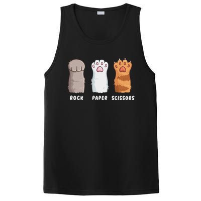 Cat Lover Cat Owner Funny Cat Rock Paper Scissors PosiCharge Competitor Tank