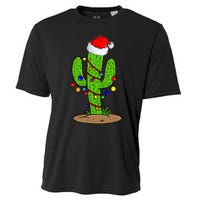 Christmas Lights Cactus Lover Funny Xmas Gift  Cooling Performance Crew T-Shirt