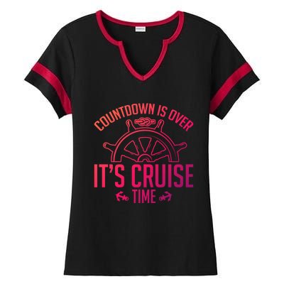 Cruise Lovers Countdown Is Over Its Cruise Time Cruising Meaningful Gift Ladies Halftime Notch Neck Tee