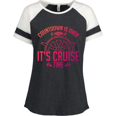 Cruise Lovers Countdown Is Over Its Cruise Time Cruising Meaningful Gift Enza Ladies Jersey Colorblock Tee