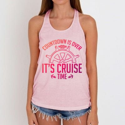 Cruise Lovers Countdown Is Over Its Cruise Time Cruising Meaningful Gift Women's Knotted Racerback Tank