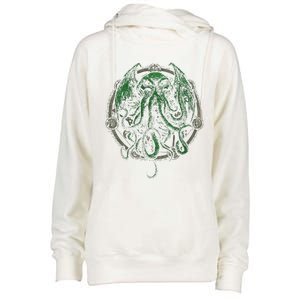 Cthulhu Lovecraft Womens Funnel Neck Pullover Hood