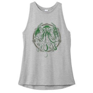 Cthulhu Lovecraft Ladies PosiCharge Tri-Blend Wicking Tank