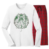 Cthulhu Lovecraft Women's Long Sleeve Flannel Pajama Set 