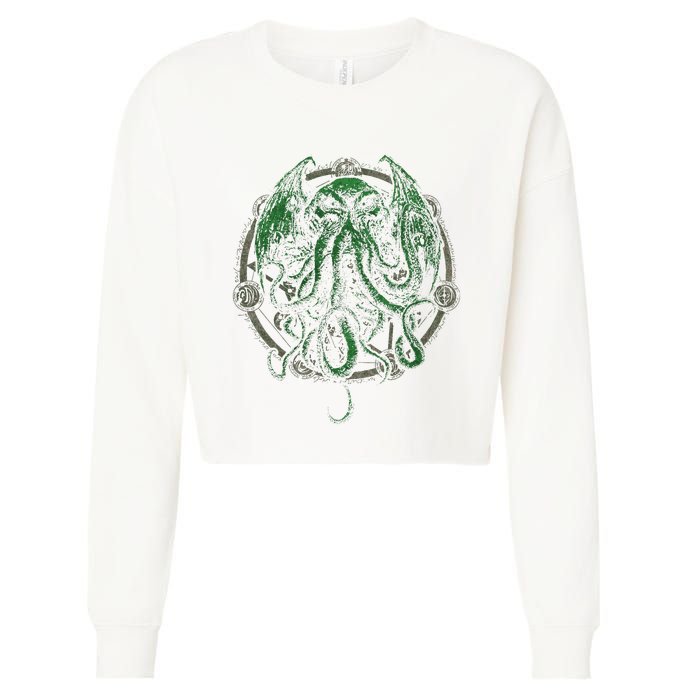 Cthulhu Lovecraft Cropped Pullover Crew