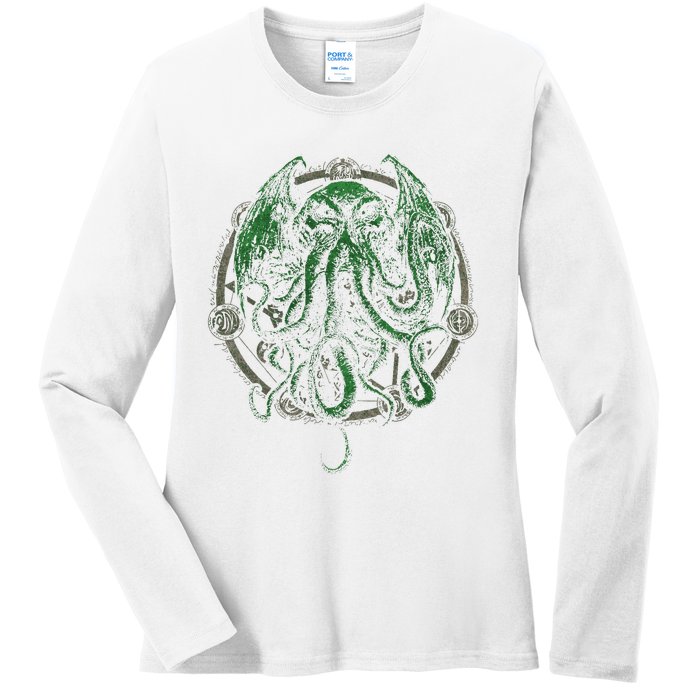 Cthulhu Lovecraft Ladies Long Sleeve Shirt