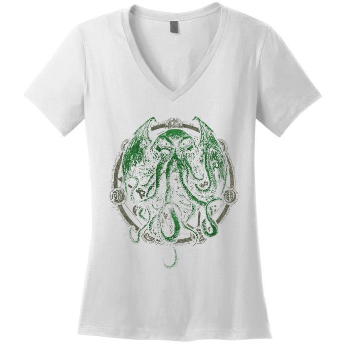 Cthulhu Lovecraft Women's V-Neck T-Shirt