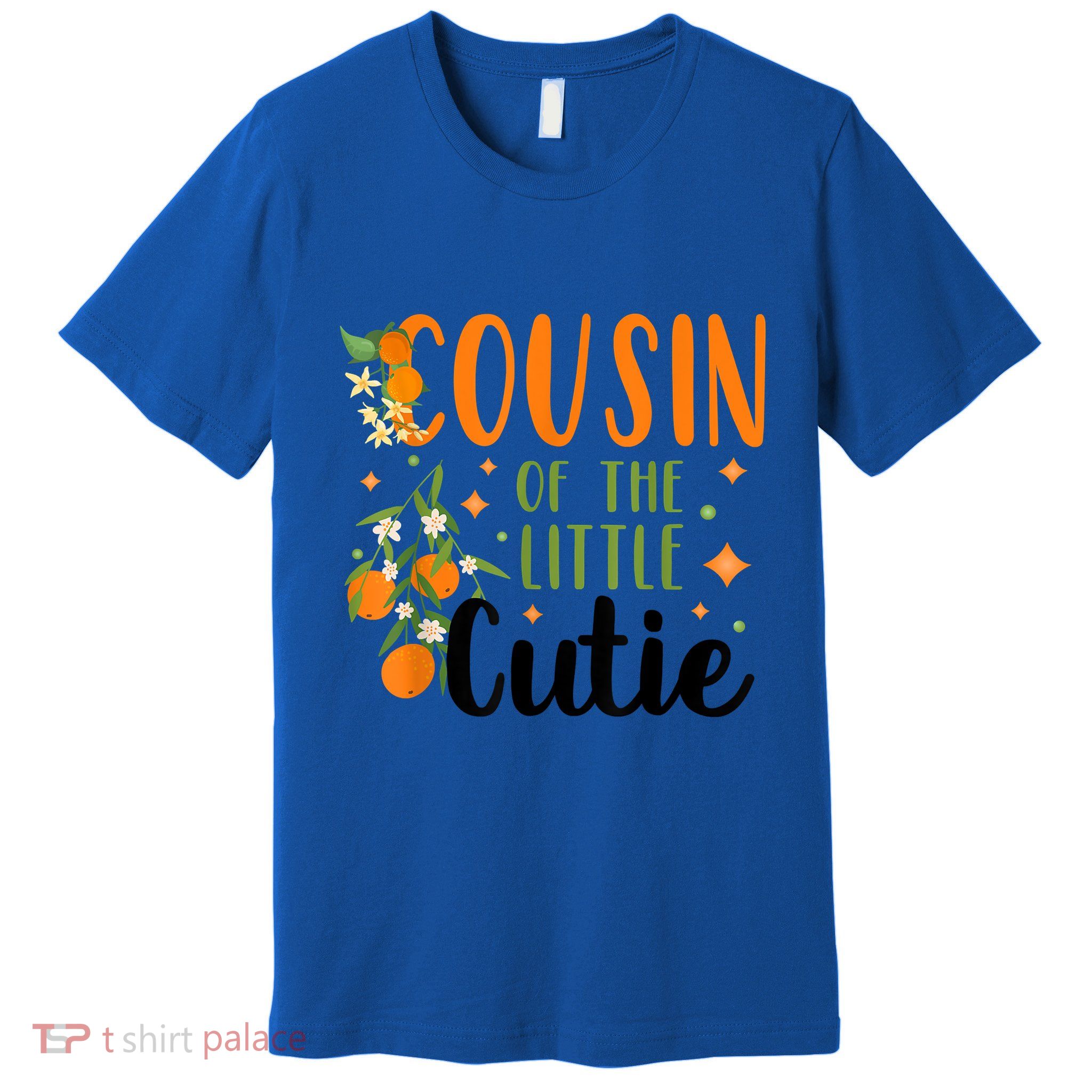 Cousin Little Cutie Baby Shower Orange 1st Birthday Party Premium T-Shirt