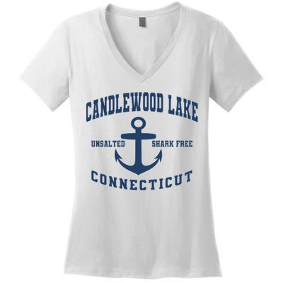 Candlewood Lake Coasters For Women Women's V-Neck T-Shirt