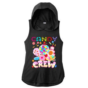 Candy Land Candy Crew Party Halloween Costumes Ladies PosiCharge Tri-Blend Wicking Draft Hoodie Tank