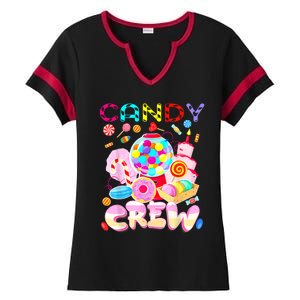 Candy Land Candy Crew Party Halloween Costumes Ladies Halftime Notch Neck Tee