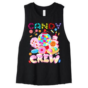 Candy Land Candy Crew Party Halloween Costumes Women's Racerback Cropped Tank