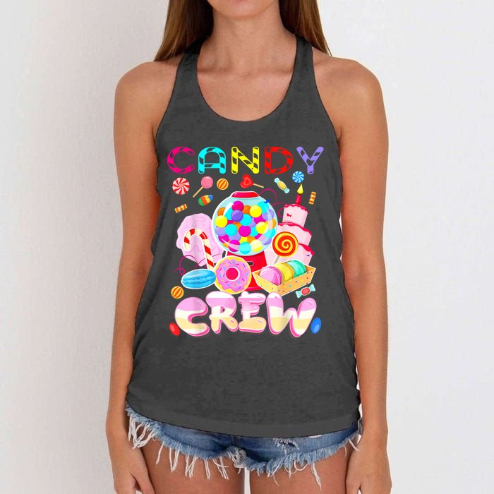 Candy Land Candy Crew Party Halloween Costumes Women's Knotted Racerback Tank