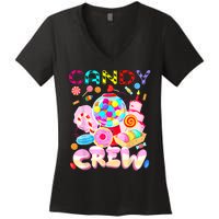 Candy Land Candy Crew Party Halloween Costumes Women's V-Neck T-Shirt