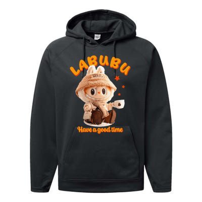 Cute Labubu Classic Pose Funny Labubu Gift Performance Fleece Hoodie