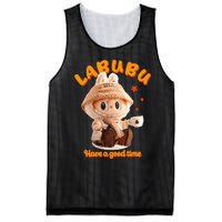 Cute Labubu Classic Pose Funny Labubu Gift Mesh Reversible Basketball Jersey Tank