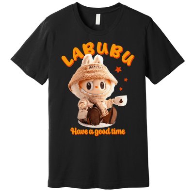 Cute Labubu Classic Pose Funny Labubu Gift Premium T-Shirt