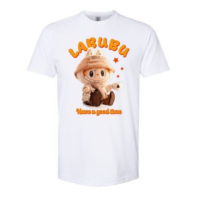 Cute Labubu Classic Pose Funny Labubu Gift Softstyle CVC T-Shirt