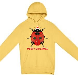 Cute Ladybug Christmas Tree Lights Great Gift Premium Pullover Hoodie