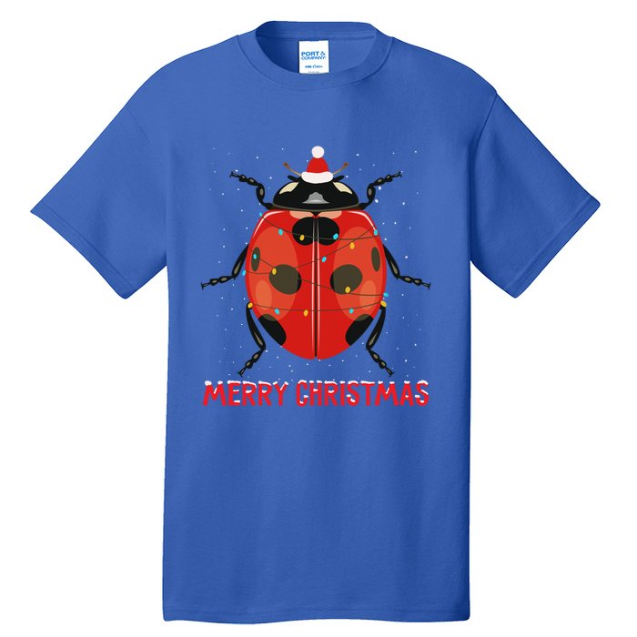 Cute Ladybug Christmas Tree Lights Great Gift Tall T-Shirt