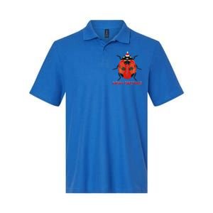 Cute Ladybug Christmas Tree Lights Great Gift Softstyle Adult Sport Polo