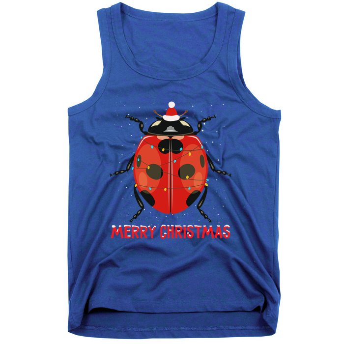 Cute Ladybug Christmas Tree Lights Great Gift Tank Top