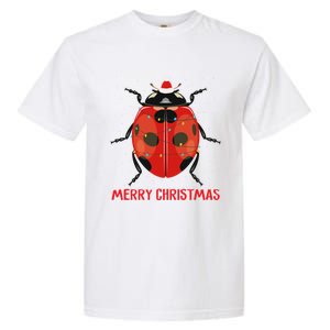 Cute Ladybug Christmas Tree Lights Great Gift Garment-Dyed Heavyweight T-Shirt