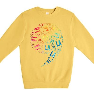 Comma La Cat Tie Dye Premium Crewneck Sweatshirt