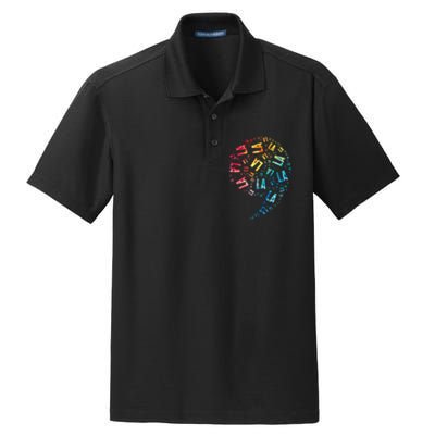 Comma La Cat Tie Dye Dry Zone Grid Polo