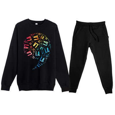 Comma La Cat Tie Dye Premium Crewneck Sweatsuit Set