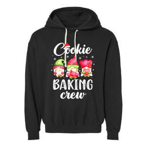 Cooking Lover Christmas Gnomes Cookie Baking Crew Pajamas Cute Gift Garment-Dyed Fleece Hoodie