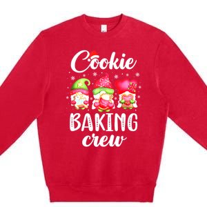 Cooking Lover Christmas Gnomes Cookie Baking Crew Pajamas Cute Gift Premium Crewneck Sweatshirt