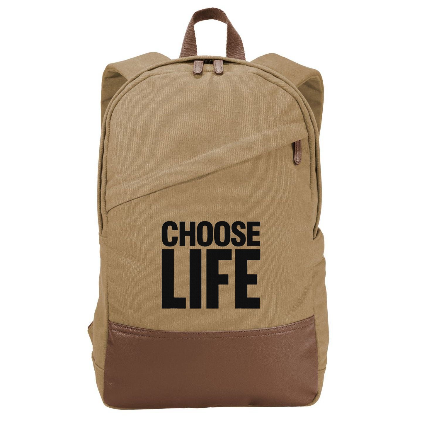 Choose Life Cotton Canvas Backpack