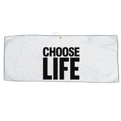 Choose Life Large Microfiber Waffle Golf Towel