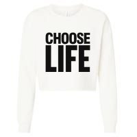 Choose Life Cropped Pullover Crew