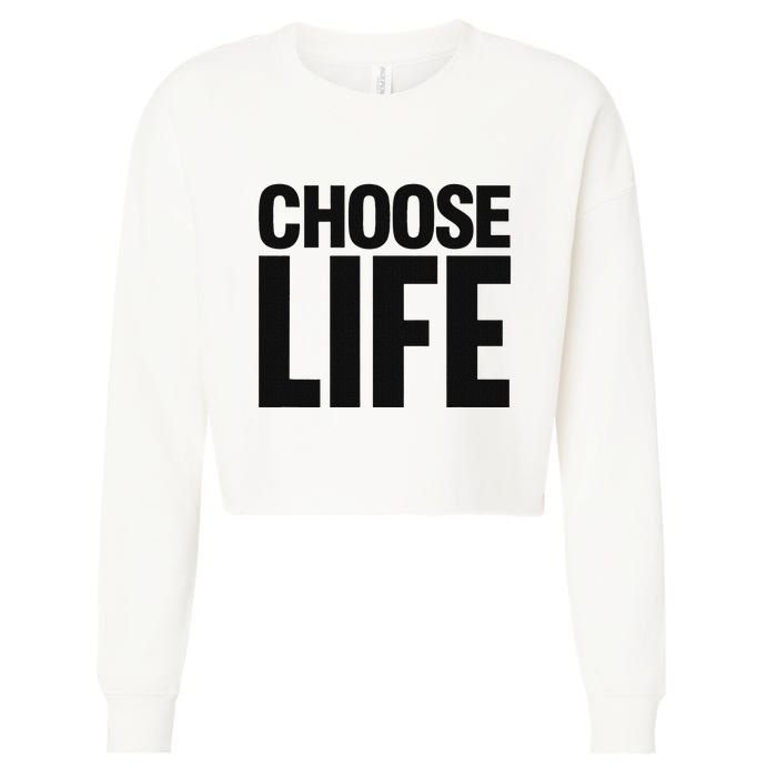 Choose Life Cropped Pullover Crew