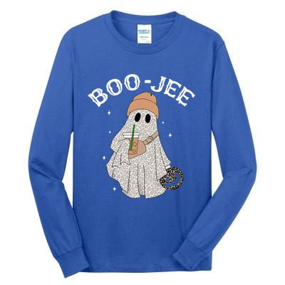 Coffee Lovers Cute Ghost Halloween Costume Boujee Boojee Funny Gift Tall Long Sleeve T-Shirt