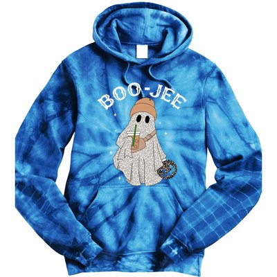 Coffee Lovers Cute Ghost Halloween Costume Boujee Boojee Funny Gift Tie Dye Hoodie