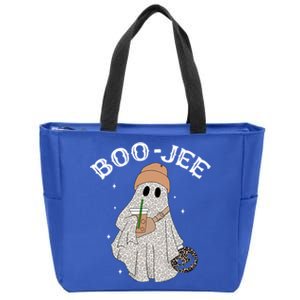 Coffee Lovers Cute Ghost Halloween Costume Boujee Boojee Funny Gift Zip Tote Bag