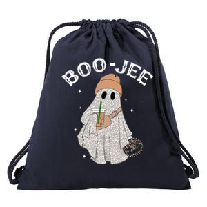 Coffee Lovers Cute Ghost Halloween Costume Boujee Boojee Funny Gift Drawstring Bag