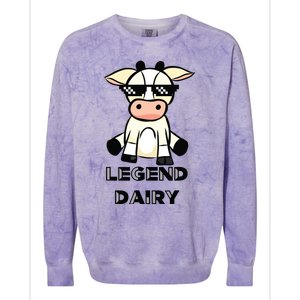 Cow Legendairy Cow Print Pun Colorblast Crewneck Sweatshirt