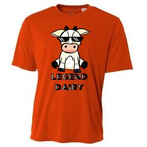 Cow Legendairy Cow Print Pun Cooling Performance Crew T-Shirt