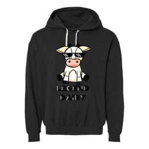 Cow Legendairy Cow Print Pun Garment-Dyed Fleece Hoodie