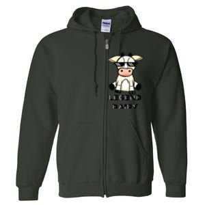 Cow Legendairy Cow Print Pun Full Zip Hoodie