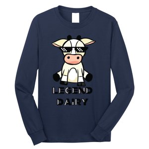 Cow Legendairy Cow Print Pun Long Sleeve Shirt