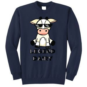 Cow Legendairy Cow Print Pun Tall Sweatshirt