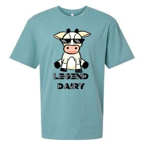 Cow Legendairy Cow Print Pun Sueded Cloud Jersey T-Shirt